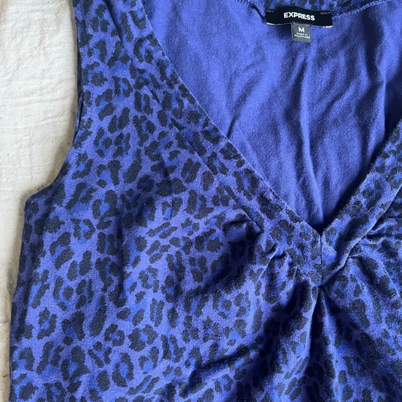 Y2K Express purple leopard print tank top - Picture 2 of 3